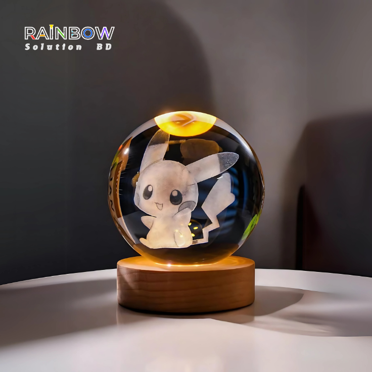 BEST PIKACHU ROUND SHAPE CRYSTAL BALL